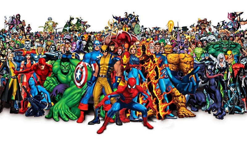 Superheroes in Group — Red, Energetic