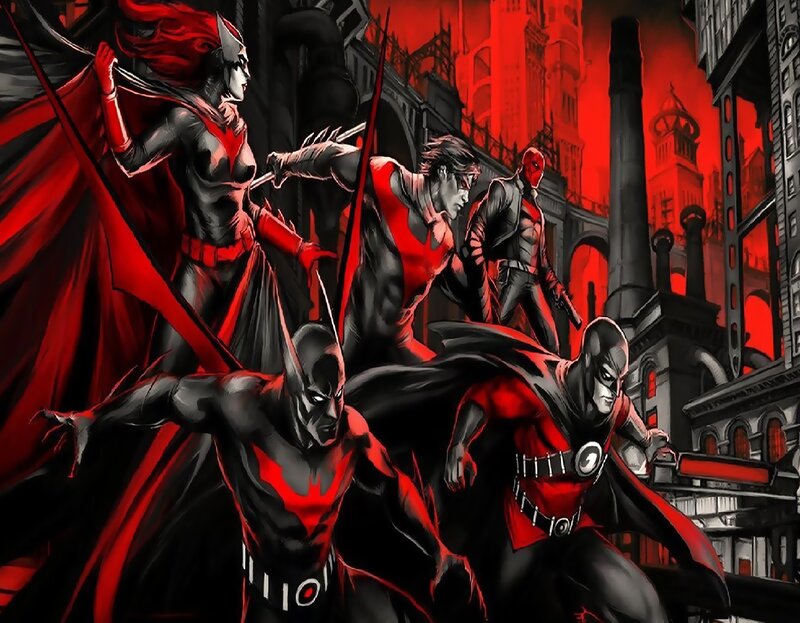 Superheroes in Red and Black