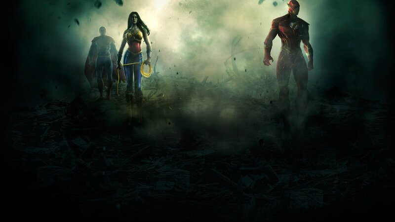 Superheroes in Rubble — Green, Dramatic
