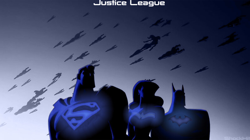 Superheroes in Silhouette — Blue