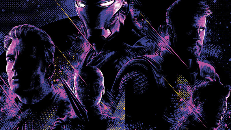 Superheroes in Silhouette — Purple