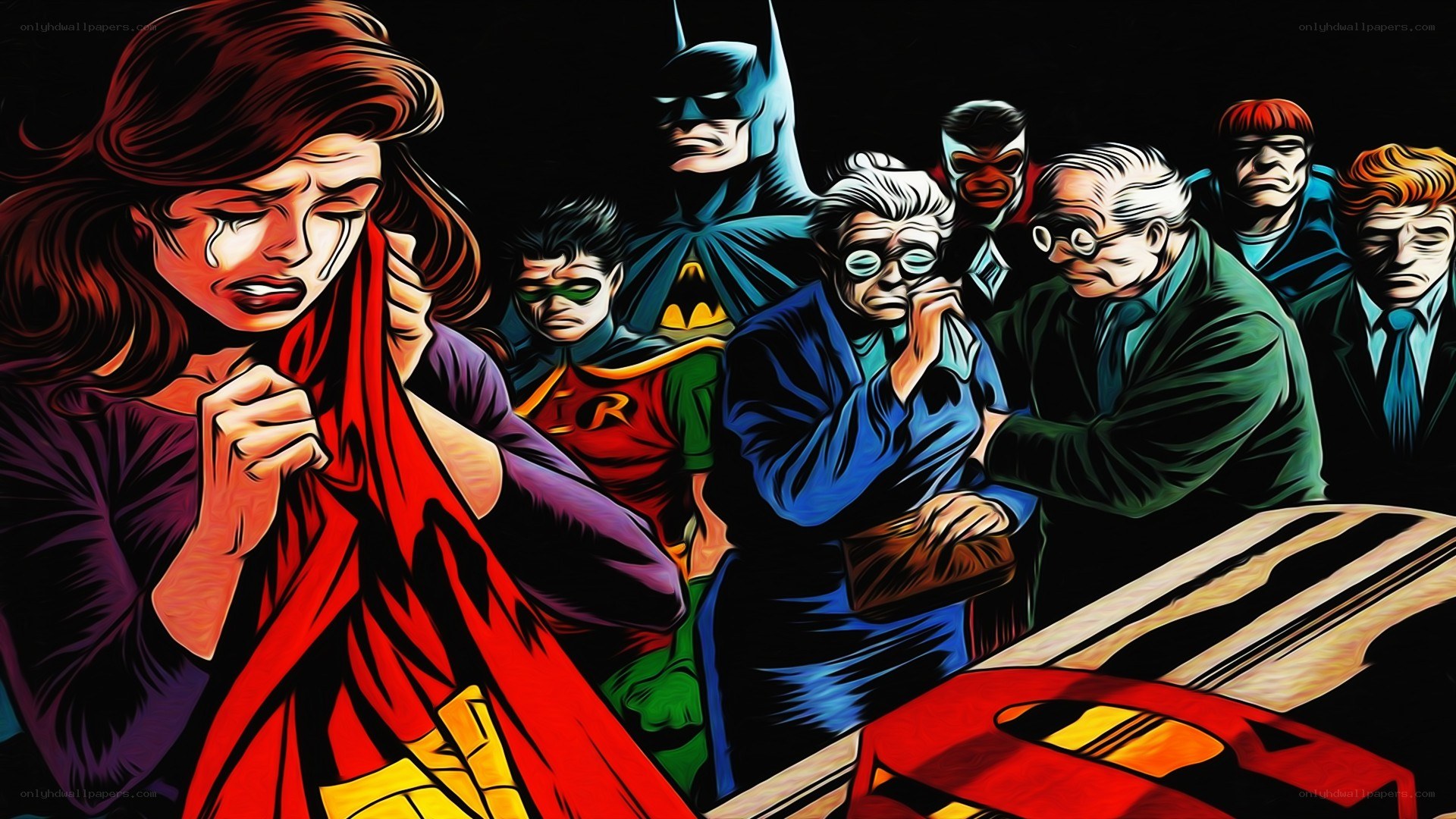 Superheroes mourn a loss