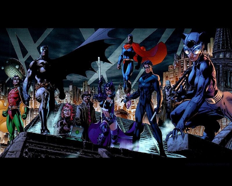 Superheroes on Rooftop — Blue