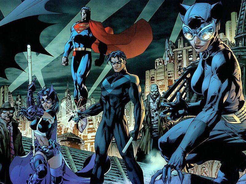 Superheroes on Rooftop