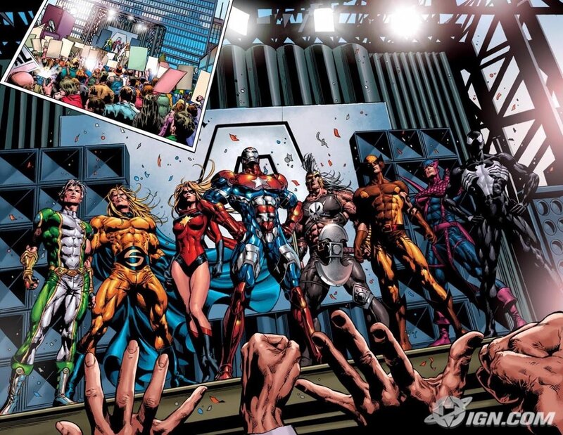 superheroes on stage