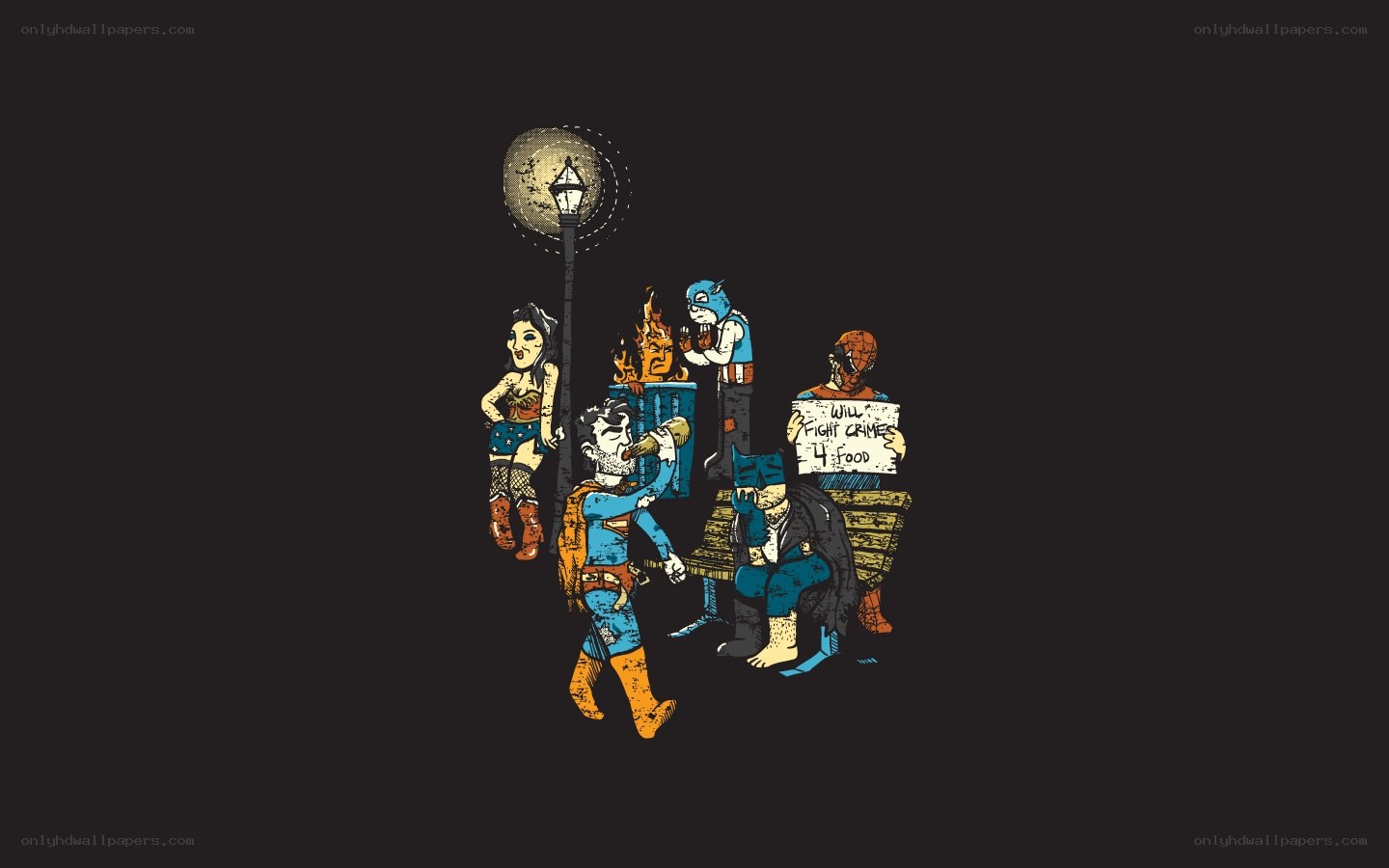 Superheroes on the street