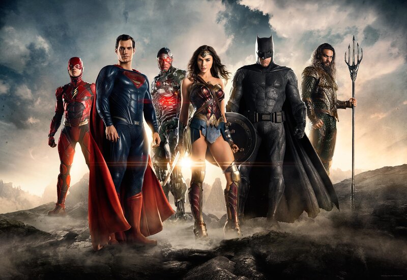 Superheroes Standing Together — Gray