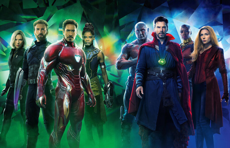 Superheroes Standing Together — Green, Dramatic