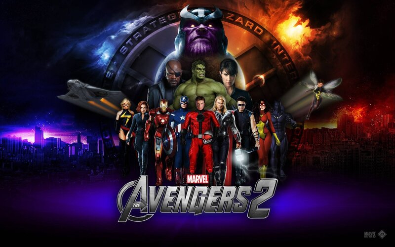 Superheroes Standing Together — Purple