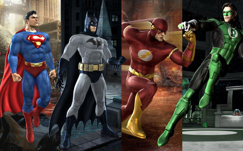 Superheroes Standing Together — Red, Heroic, 3d Render