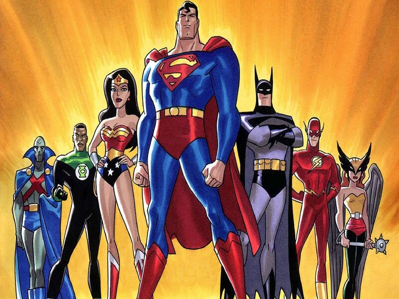 Superheroes Standing Together — Yellow