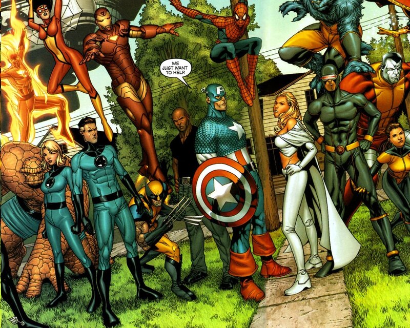 superheroes unite for help