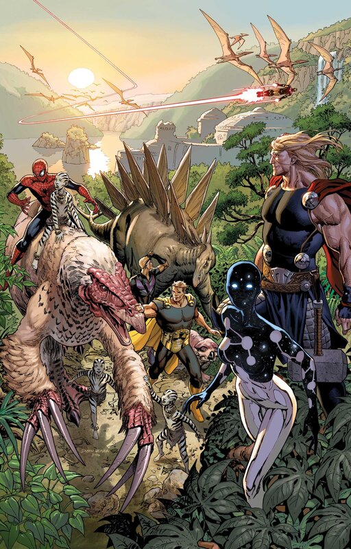 Superheroes with Dinosaurs