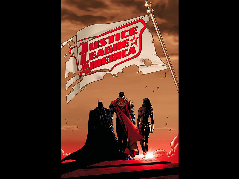Superheroes with Flag — Red