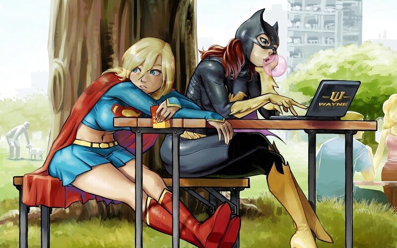Superheroines at Table