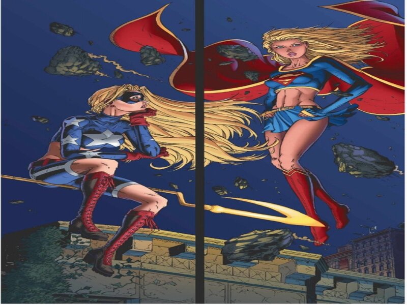 Superheroines in action