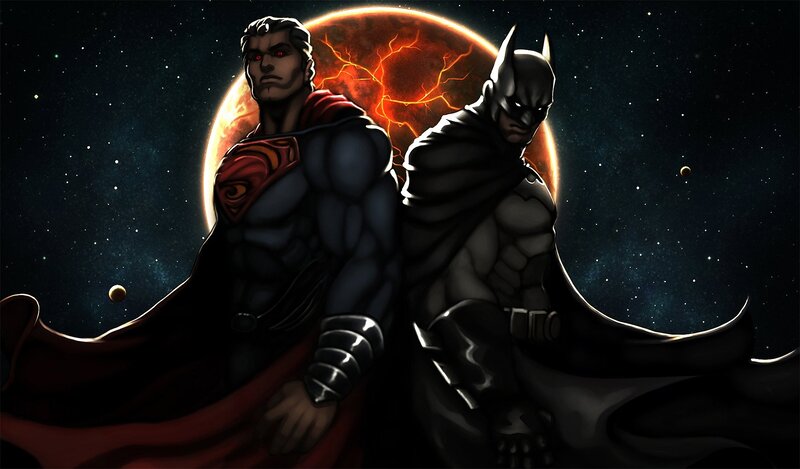 Superman and Batman — Black