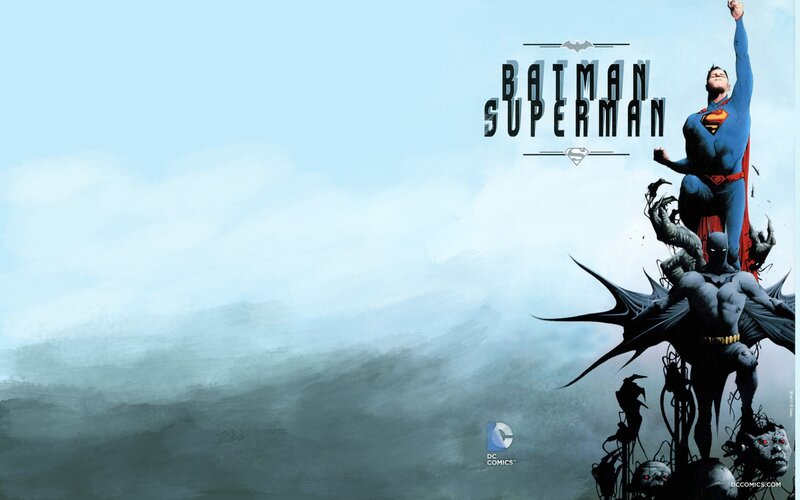 Superman and Batman — Blue, Dramatic, Comic, Dc Comics Logo