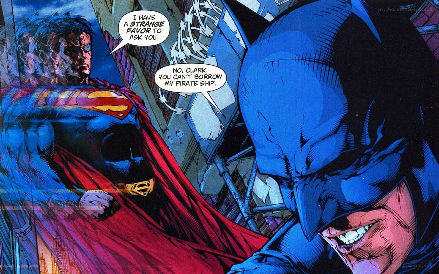 Superman and Batman dialogue