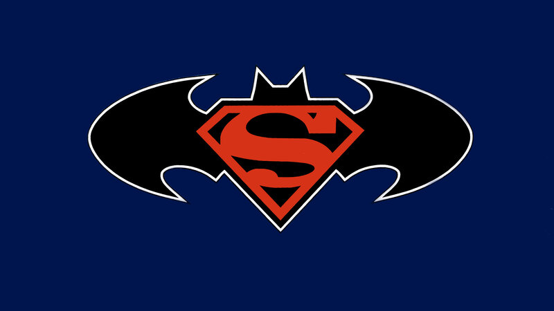 Superman and Batman Logo — Blue
