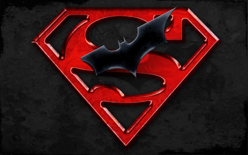 Superman and Batman Logo — Red