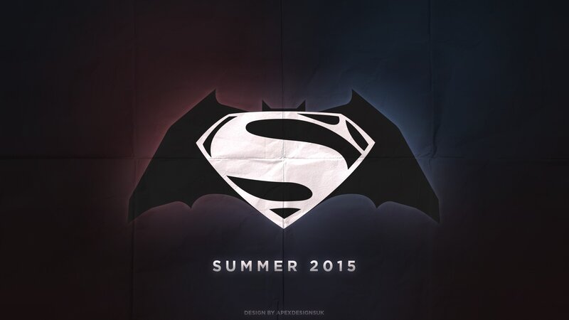 Superman and Batman Logos — Black, Dramatic, Digital Art, Logo