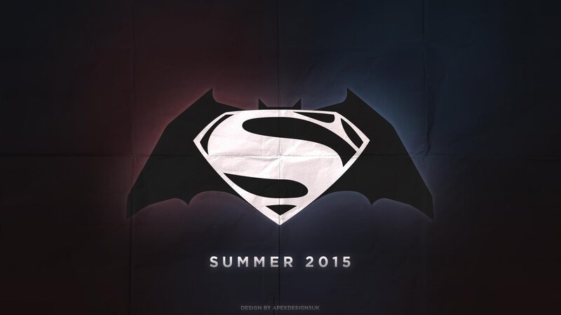 Superman and Batman Logos — Black, Dramatic, Digital Art