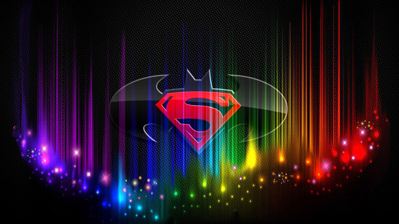 Superman and Batman Logos — Black