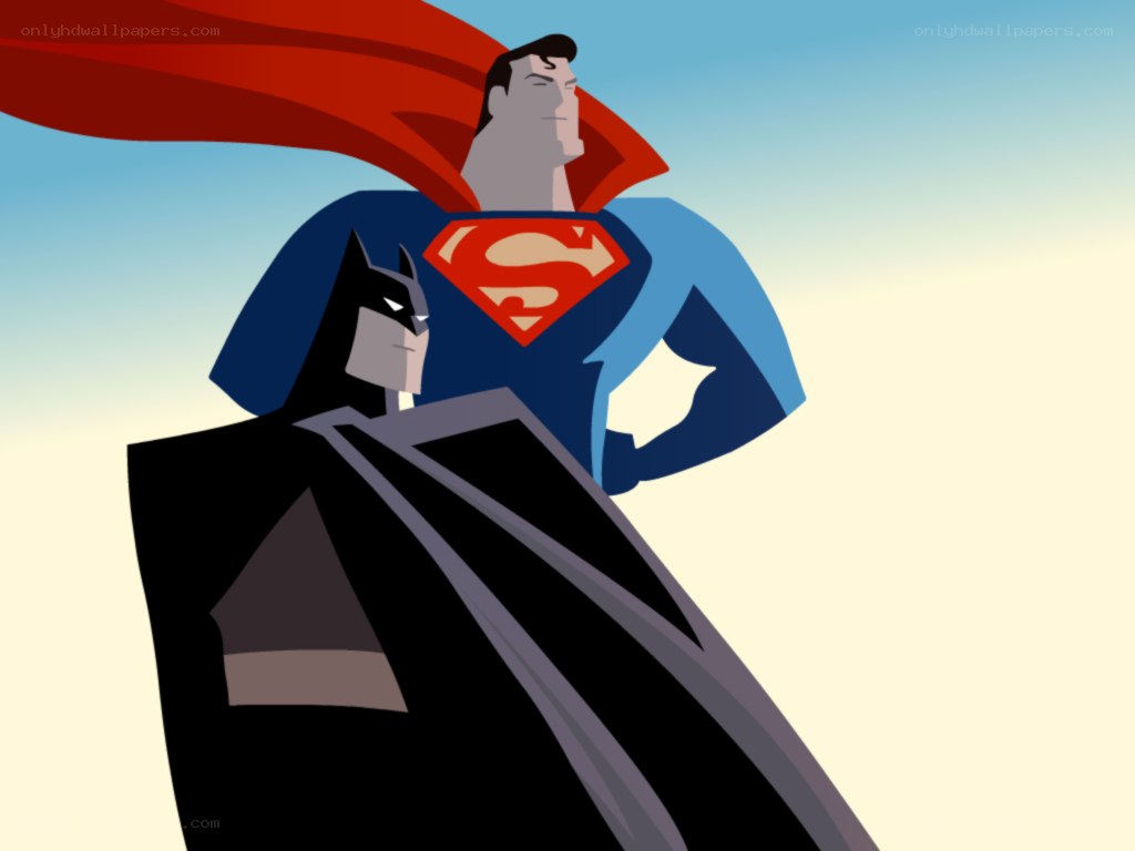Superman and Batman standing together