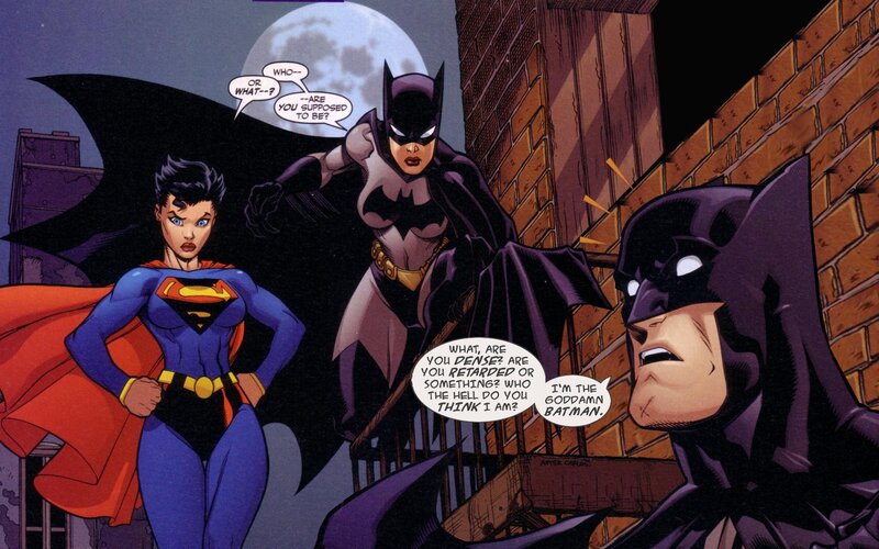 Superman and Batwoman confront Batman