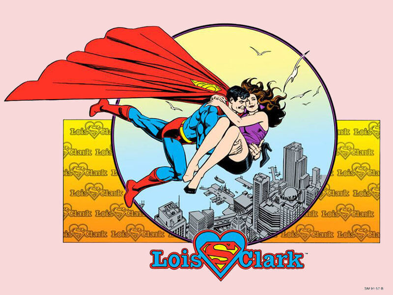 Superman and Lois Flying — Red