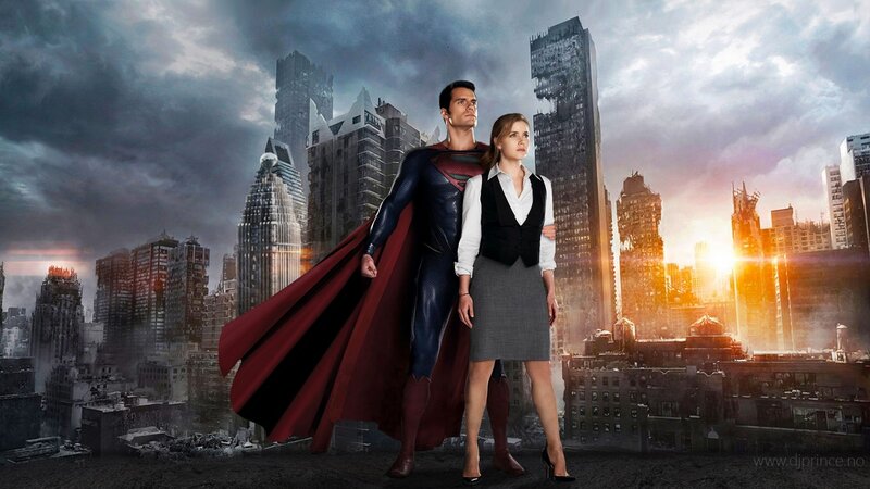 Superman and Lois in a ruined city