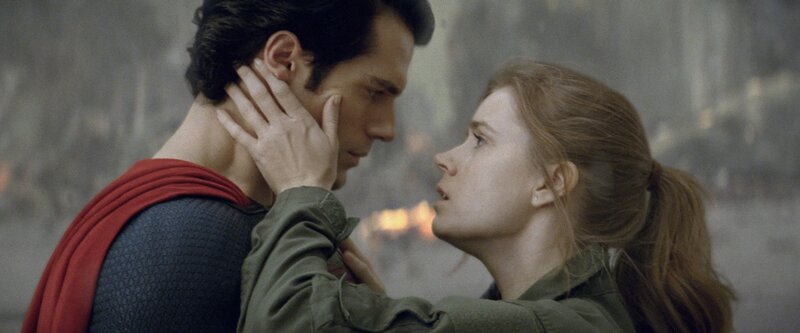 Superman and Lois in a tender moment