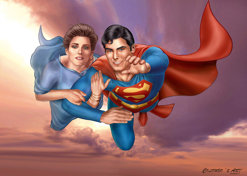 Superman and Lois Lane — Blue