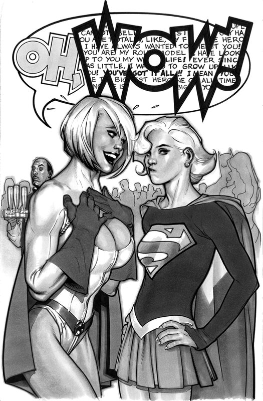 Superman and Power Girl meet