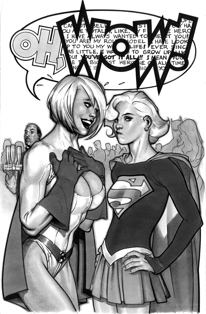 Superman and Power Girl meet
