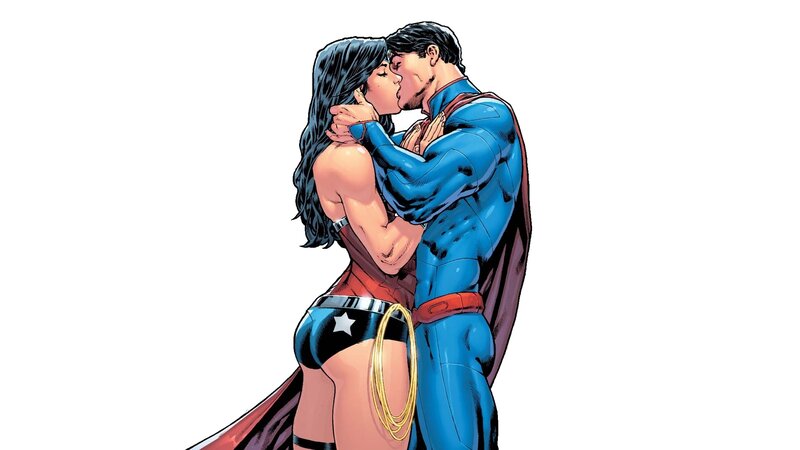 Superman and Wonder Woman — Blue, Romantic