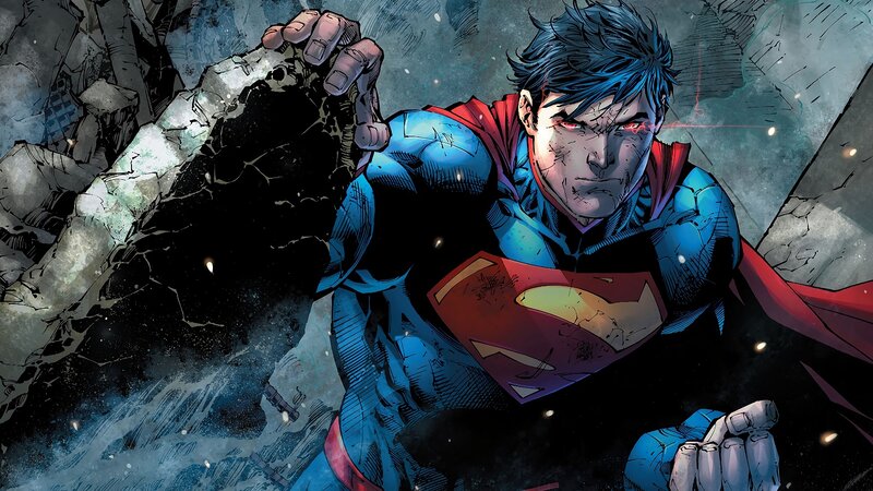 Superman Breaking Rock