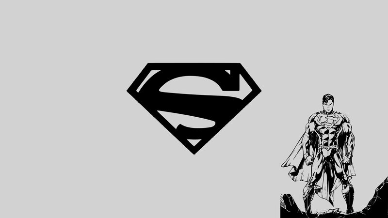 Superman Character — Black, Dramatic, Comic, Logo