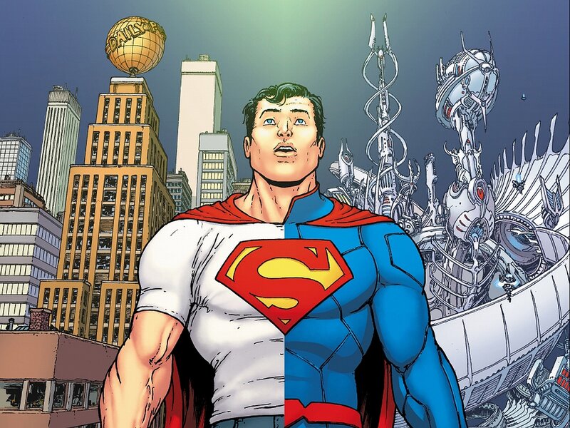 Superman Character — Blue, Dramatic, Afternoon