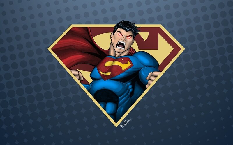 Superman Character — Blue, Dramatic, Comic