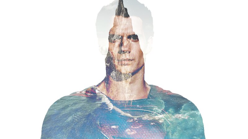 Superman Character — Blue, Dramatic, Digital Art