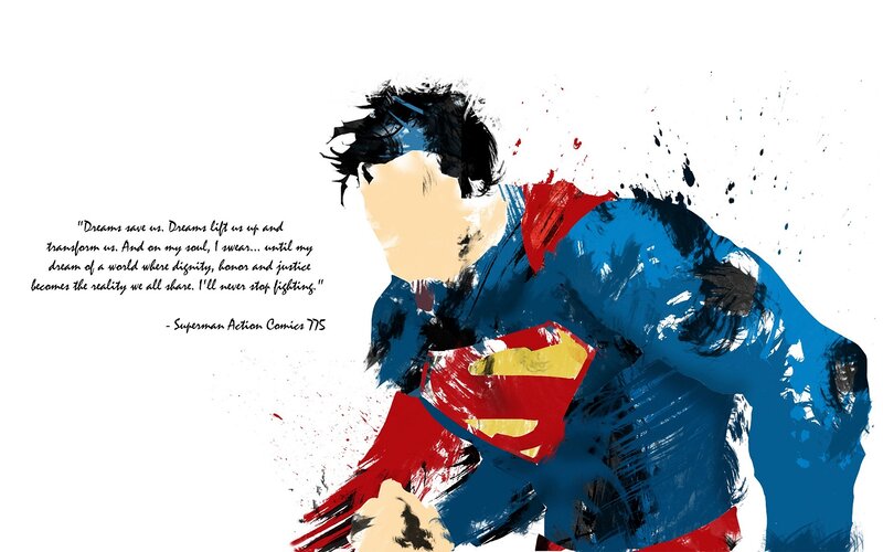 Superman Character — Blue, Dramatic, Illustration