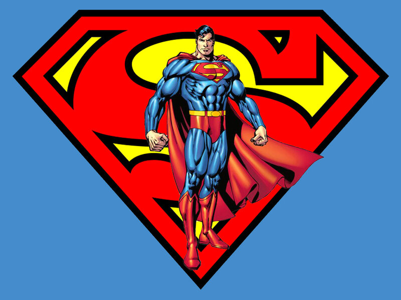 Superman Character — Blue, Heroic, Comic, Cape, Shield