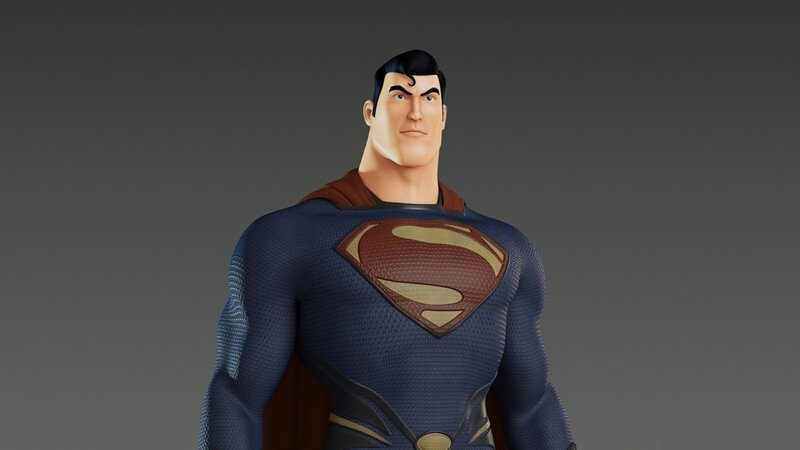 Superman Character — Blue, Neutral