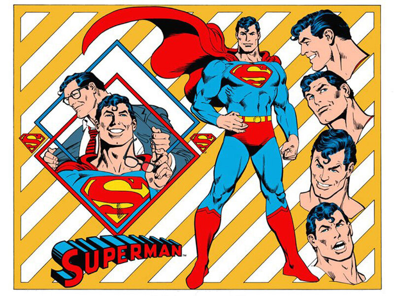 Superman Character Collage — Red