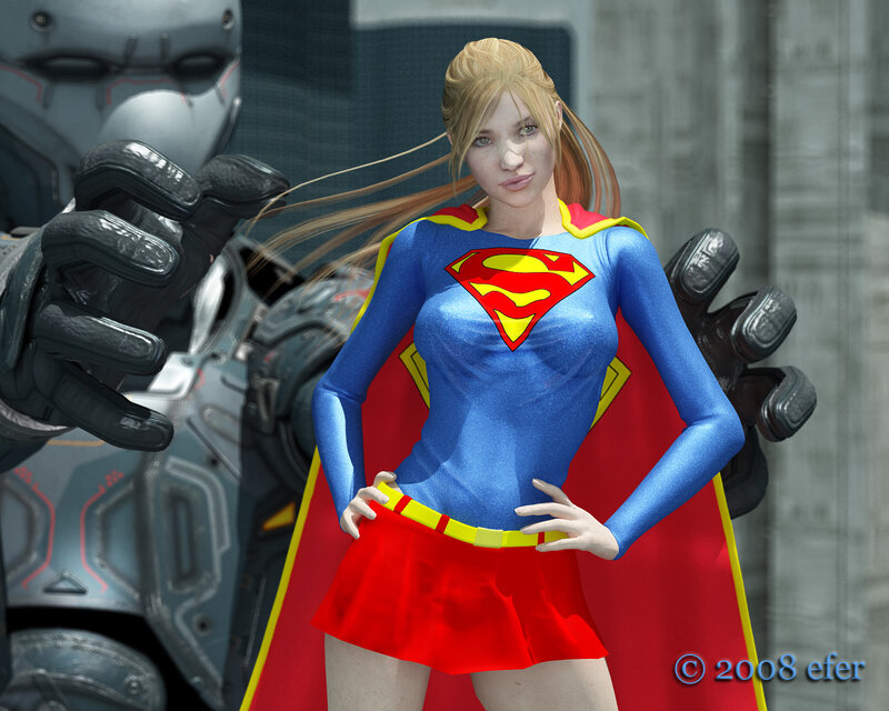 Superman Character in Costume — Blue