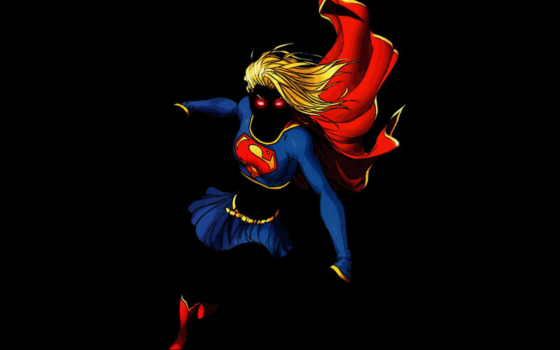 Superman Character in Flight — Blue, Dramatic