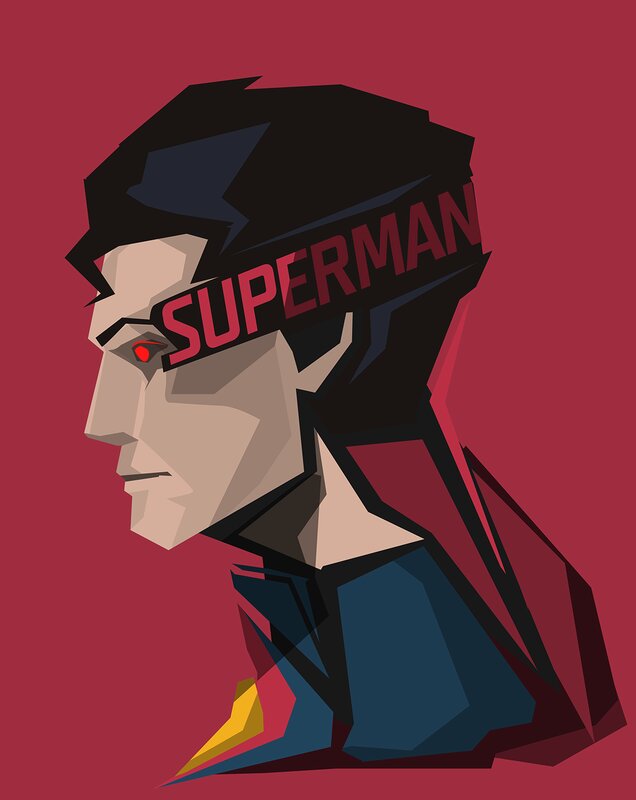 Superman Character Portrait — Red