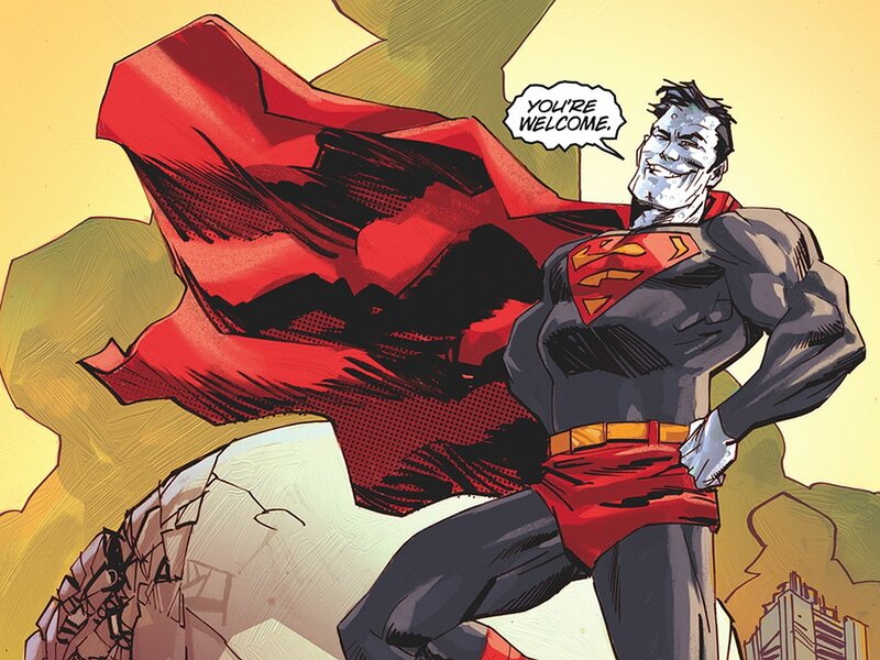 Superman Character — Red, Dramatic, Comic